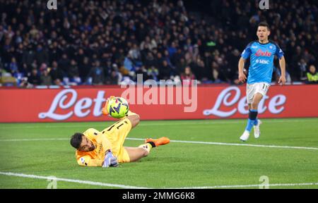 Napoli, Campania, Italia. 29th Jan, 2023. In occasione della Serie a Football Match SSC Napoli vs FC Roma il 29 gennaio 2023 allo Stadio Diego Armando Maradona di Napoli.in Foto: Rui Patricio DI AS Roma (Credit Image: © Fabio Sasso/ZUMA Press Wire) SOLO USO EDITORIALE! Non per USO commerciale! Credit: ZUMA Press, Inc./Alamy Live News Foto Stock