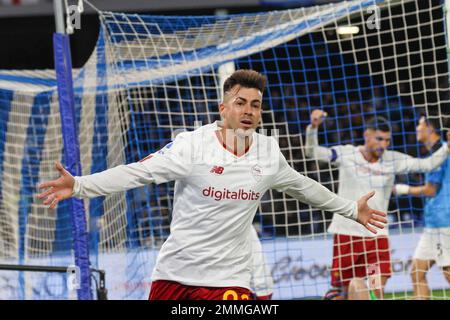 Napoli, Campania, Italia. 29th Jan, 2023. Durante la Serie a Football Match SSC Napoli vs FC Roma il 29 gennaio 2023 allo stadio Diego Armando Maradona di Napoli.in Foto: Stephan El Shaarawy di AS Roma (Credit Image: © Fabio Sasso/ZUMA Press Wire) SOLO USO EDITORIALE! Non per USO commerciale! Credit: ZUMA Press, Inc./Alamy Live News Foto Stock