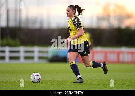 Bristol, Regno Unito. 29th gennaio 2023. Jaime Gotch di Oxford United W.F.C. - Mandatory by-line: Ashley Crowden - 29/01/2023 - CALCIO - Robins High Performance Centre - Bristol, Inghilterra - Bristol City Women vs Oxford United Women - The Women's fa Cup - Fourth Round Credit: Ashley Crowden/Alamy Live News Foto Stock