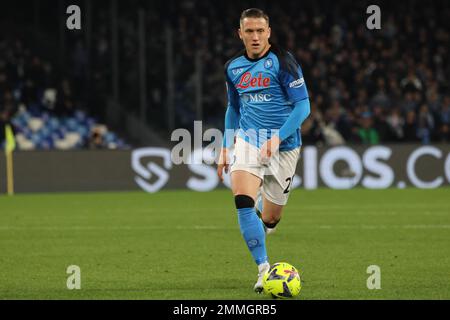 Napoli, Campania, Italia. 29th Jan, 2023. Durante la Serie A Football Match SSC Napoli vs FC Roma il 29 gennaio 2023 allo stadio Diego Armando Maradona di Napoli.in Foto: Piotr Zielinski di SSC Napoli (Credit Image: © Fabio Sasso/ZUMA Press Wire) SOLO USO EDITORIALE! Non per USO commerciale! Credit: ZUMA Press, Inc./Alamy Live News Foto Stock