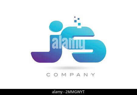Combinazione di icone con il logo lettera dell'alfabeto JS. Modello creativo per aziende e aziende Illustrazione Vettoriale