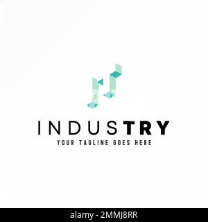 Lettera o parola SI sans serif font in semplice immagine 3D grafica icona logo disegno astratto concetto vettore stock simbolo relativo a iniziale Illustrazione Vettoriale