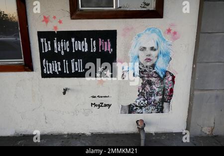 Los Angeles, California, USA 27th Gennaio 2023 Una visione generale dell'atmosfera di Debbie Harry Street Art Mural il 27 Gennaio 2023 a Los Angeles, California, USA. Foto di Barry King/Alamy Stock Photo Foto Stock