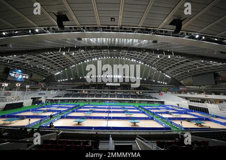 Tokyo, Giappone. 27th Jan, 2023. General view Table Tennis : tutti i Japan Table Tennis Championships 2023 al Tokyo Metropolitan Gymnasium di Tokyo, Giappone . Credit: AFLO SPORT/Alamy Live News Foto Stock