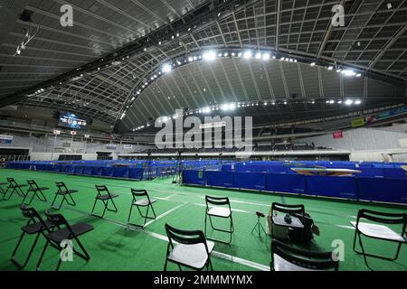 Tokyo, Giappone. 27th Jan, 2023. General view Table Tennis : tutti i Japan Table Tennis Championships 2023 al Tokyo Metropolitan Gymnasium di Tokyo, Giappone . Credit: AFLO SPORT/Alamy Live News Foto Stock