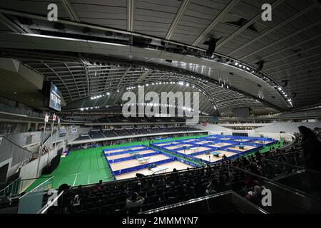 Tokyo, Giappone. 27th Jan, 2023. General view Table Tennis : tutti i Japan Table Tennis Championships 2023 al Tokyo Metropolitan Gymnasium di Tokyo, Giappone . Credit: AFLO SPORT/Alamy Live News Foto Stock