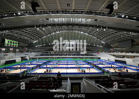 Tokyo, Giappone. 27th Jan, 2023. General view Table Tennis : tutti i Japan Table Tennis Championships 2023 al Tokyo Metropolitan Gymnasium di Tokyo, Giappone . Credit: AFLO SPORT/Alamy Live News Foto Stock