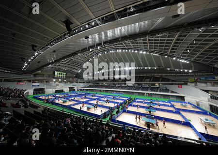 Tokyo, Giappone. 27th Jan, 2023. General view Table Tennis : tutti i Japan Table Tennis Championships 2023 al Tokyo Metropolitan Gymnasium di Tokyo, Giappone . Credit: AFLO SPORT/Alamy Live News Foto Stock