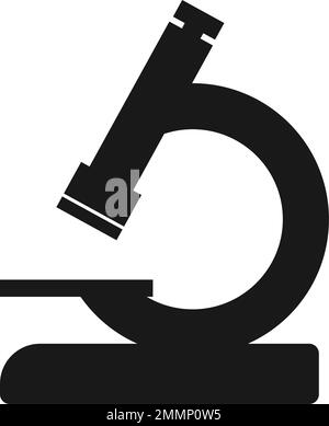 modello vektor con logo per microscopio Illustrazione Vettoriale