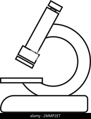 modello vektor con logo per microscopio Illustrazione Vettoriale