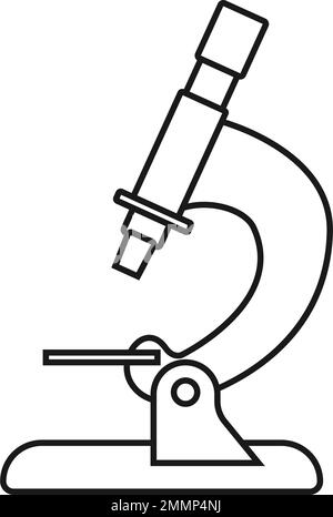modello vektor con logo per microscopio Illustrazione Vettoriale