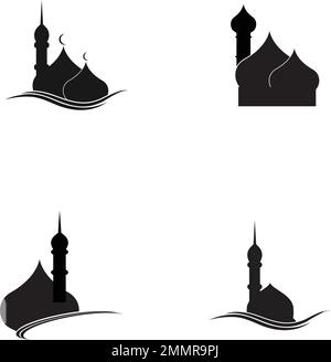 logo moschea stock modello vektor Illustrazione Vettoriale