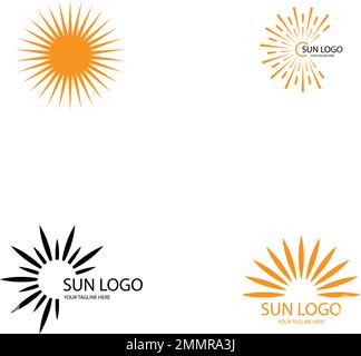 disegno illustrativo del logo sun Illustrazione Vettoriale