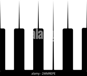 disegno di illustrazione di stock del logo del pianoforte Illustrazione Vettoriale