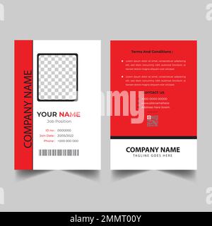 Abstract gradient Professional id card design modelli gratuiti per il download. Illustrazione Vettoriale