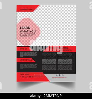 Vector flyer design con losanghe per le foto. Il modello di un moderno brochure per affari e della pubblicità. Foto sfocata per il campione. Illustrazione Vettoriale