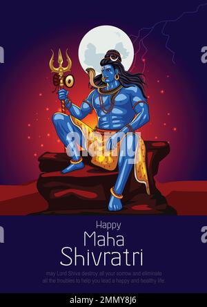 shiv ratri (1) (1) (1)Happy maha Shivratri con trisulam, un festival indù celebrato della notte del signore shiva, calligrafia inglese. illustrazione vettoriale de Illustrazione Vettoriale