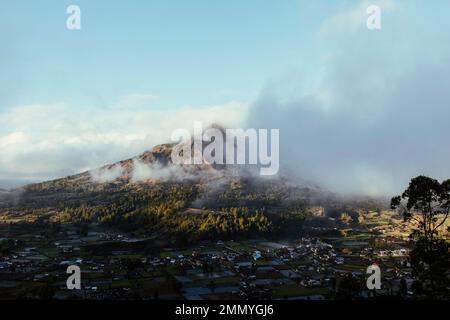 Monte Batur vulcano, Kintamani, Bali, Indonesia Foto Stock