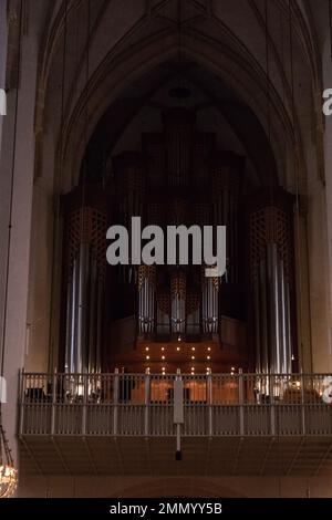 Splendidi interni della chiesa di Monaco Foto Stock