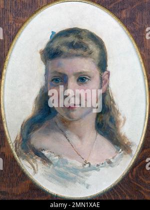 PRINCIPESSA ALIX DI ASSIA (1872-1918) dipinta dalla Sala Priore di Sydney nel 1882. Fu poi Alexandra Feodorovna, Tsarina di Russia Foto Stock