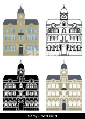 Palazzo della libertà a Curitiba, Brasile Illustrazione Vettoriale