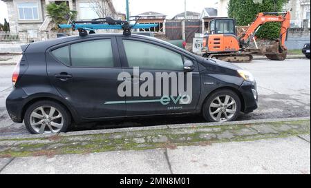 Evo Car Share a Vancouver, British Columbia, Canada Foto Stock