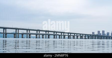 Xiamen ponte a forma di mandorla Foto Stock