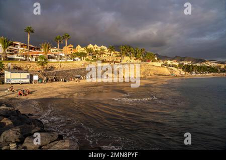 Strand Playa del Duque, Costa Adeje, tenero, Kanarische Inseln, Spanien | Playa del Duque Beach, Costa Adeje, Tenerife, Isole Canarie, Spa Foto Stock