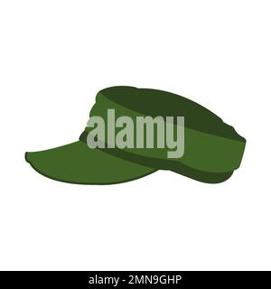 Cappello militare icona vettoriale illustrazione semplice disegno. Foto Stock