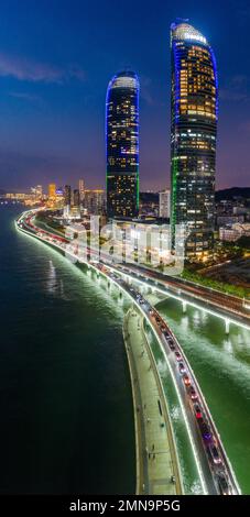 Vista dall'alto dell'intero xiamen Foto Stock