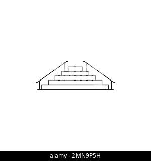 Icona vettore scale, modello disegno illustrazione. Foto Stock