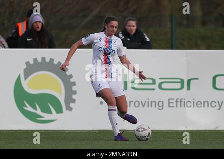 LIZZIE WALDIE di Crystal Palace durante la partita della fa Cup 4th Round tra il Durham Women FC e il Crystal Palace di Maiden Castle, Durham, domenica 29th gennaio 2023. (Credit: Marco Fletcher | NOTIZIE MI) Credit: NOTIZIE MI & Sport /Alamy Live News Foto Stock