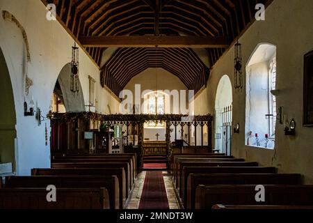 Chiesa di San Tommaso Apostolo, Harty Ferry Road, Leysdown-on-Sea, Kent, Inghilterra Foto Stock