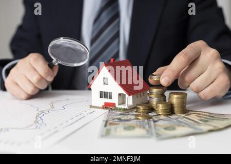 assortimento di elementi per investimenti immobiliari. Risoluzione e foto di alta qualità Foto Stock