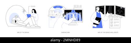 Illustrazioni vettoriali astratte di concetto di imaging a risonanza magnetica. Illustrazione Vettoriale