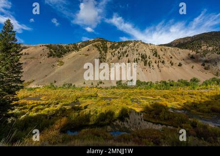 USA, Idaho, Sun Valley, laghetti di Beaver nella valle Foto Stock