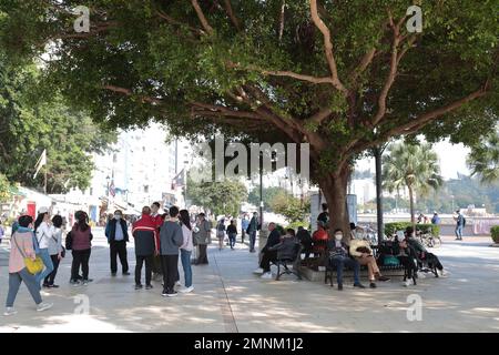 Vista di Stanley Plaza, lato sud dell'isola di Hong Kong, Hong Kong, Cina 23 gennaio 2023 Foto Stock