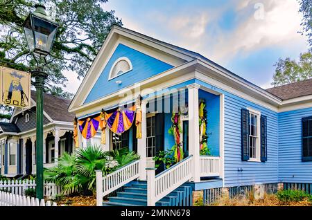 La casa di Joe Cain è raffigurata su Augusta Street, nell'Oakleigh Garden District, 30 gennaio 2023, a Mobile, Alabama. Foto Stock