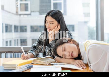 Due giovani donne di scrivere i loro pensieri in un diario di viaggio Foto  stock - Alamy