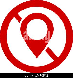 Nessuna voce. Nessun viaggio consentito. Vettore modificabile. Illustrazione Vettoriale