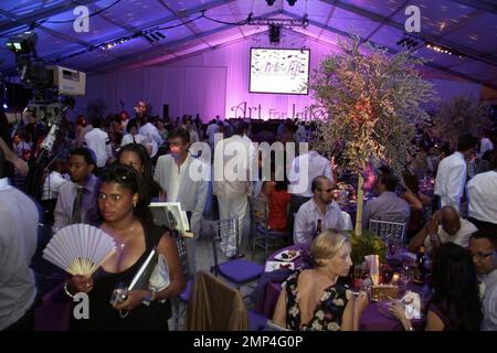 Atmosfera al Russell Simmons' 9th Annual Art for Life East Hampton 2008 Benefit Gala al Russell Simmons' East Hampton Estate a East Hampton, NY. 7/19/08. . Foto Stock