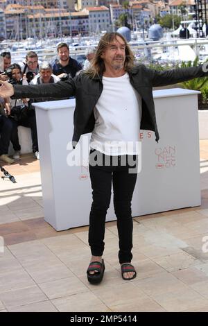 Iggy Pop alla fotocellula 'Gimmie Danger' tenutasi al Palais des Festivals et des Congrès di Cannes nel corso del Festival Internazionale del Film di Cannes 69th a Cannes, Francia. 19th maggio, 2016. Foto Stock