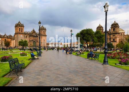 Cattedrale di Cusco o Basilica Cattedrale della Vergine Assunta, Plaza de Armas, Cusco, Perù Foto Stock