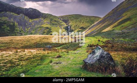 Cautley Spout la cascata più alta in Inghilterra, vicino a Sedbergh nelle Yorkshire Dales Foto Stock