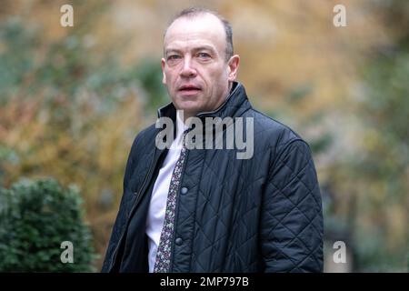 Londra, Regno Unito. 31st Jan, 2023. Chris Heaton-Harris, segretario dell'Irlanda del Nord, arriva a una riunione del gabinetto al 10 di Downing Street Londra. Credit: Ian Davidson/Alamy Live News Foto Stock