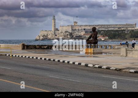 Castello dei tre Re di Morro da Port Avenue, Old Havana Foto Stock