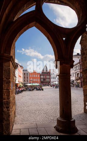 Mercato, Minden, Renania settentrionale-Vestfalia, Germania Foto Stock