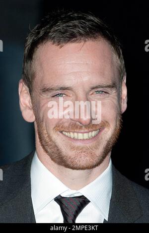 Michael Fassbender partecipa alla proiezione del film 'A Dangerous Method' in questo 55th BFI Film Festival, Odeon West endl. Londra, Regno Unito 24th ottobre 2011. . Foto Stock