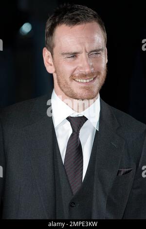 Michael Fassbender partecipa alla proiezione del film 'A Dangerous Method' in questo 55th BFI Film Festival, Odeon West endl. Londra, Regno Unito 24th ottobre 2011. . Foto Stock