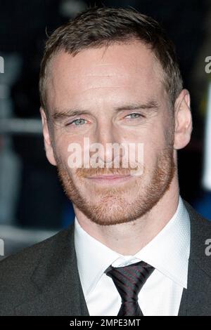 Michael Fassbender partecipa alla proiezione del film 'A Dangerous Method' in questo 55th BFI Film Festival, Odeon West endl. Londra, Regno Unito 24th ottobre 2011. Foto Stock